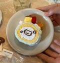 Happy Hamburger スクイーズ　ねこちゃんロールケーキ